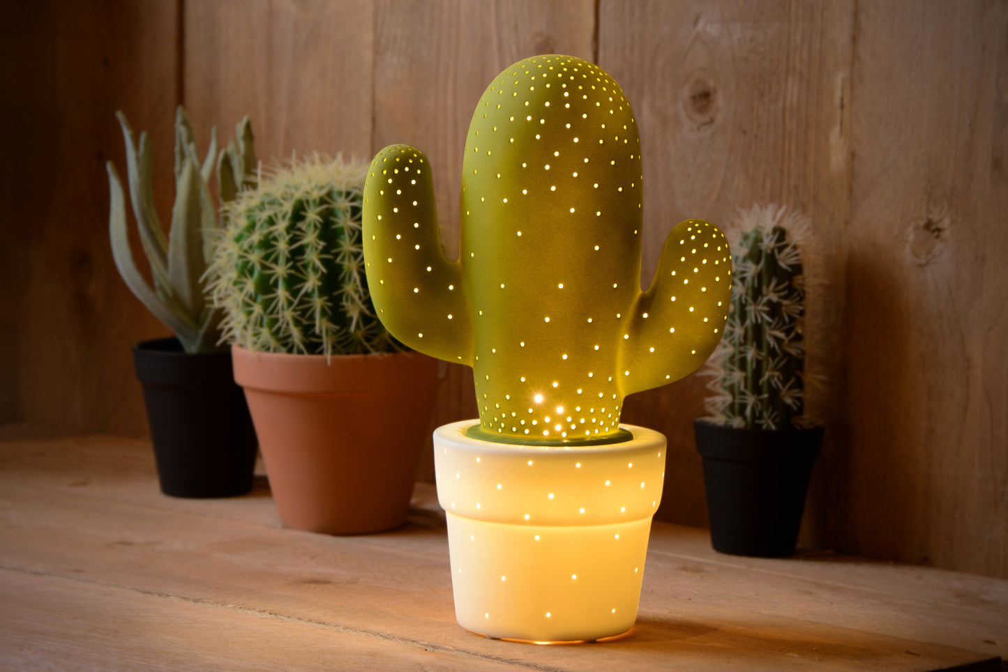 Lucide CACTUS - Table lamp - 1xE14 - Green