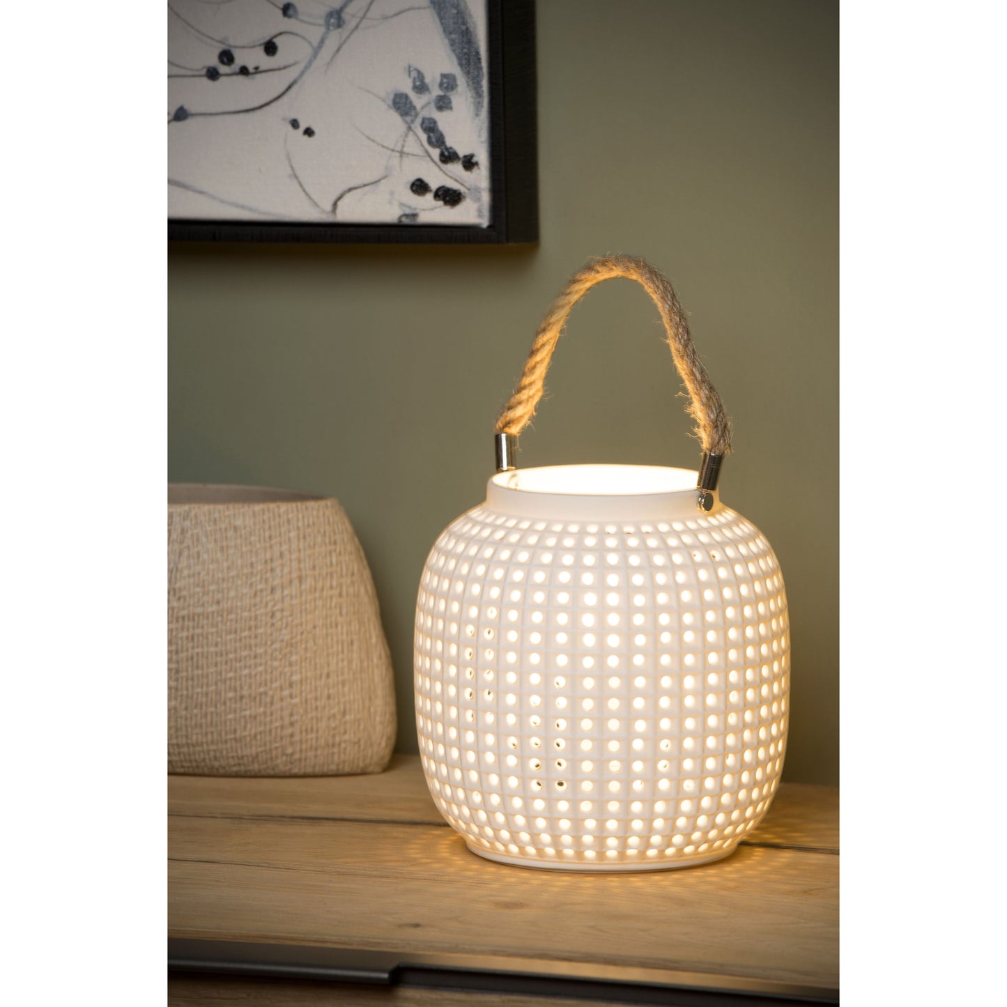 Lucide SAFIYA - Table lamp - Ø 16,5 cm - 1xE14 - White