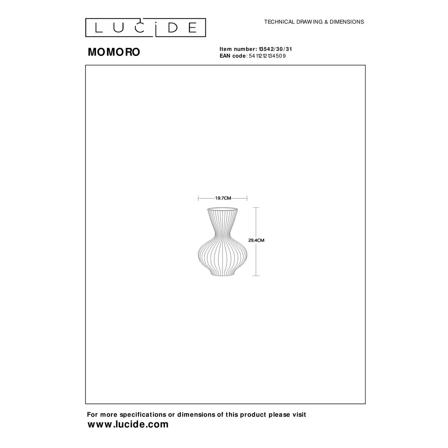 Lucide MOMORO - Table lamp - 1x E14 - White