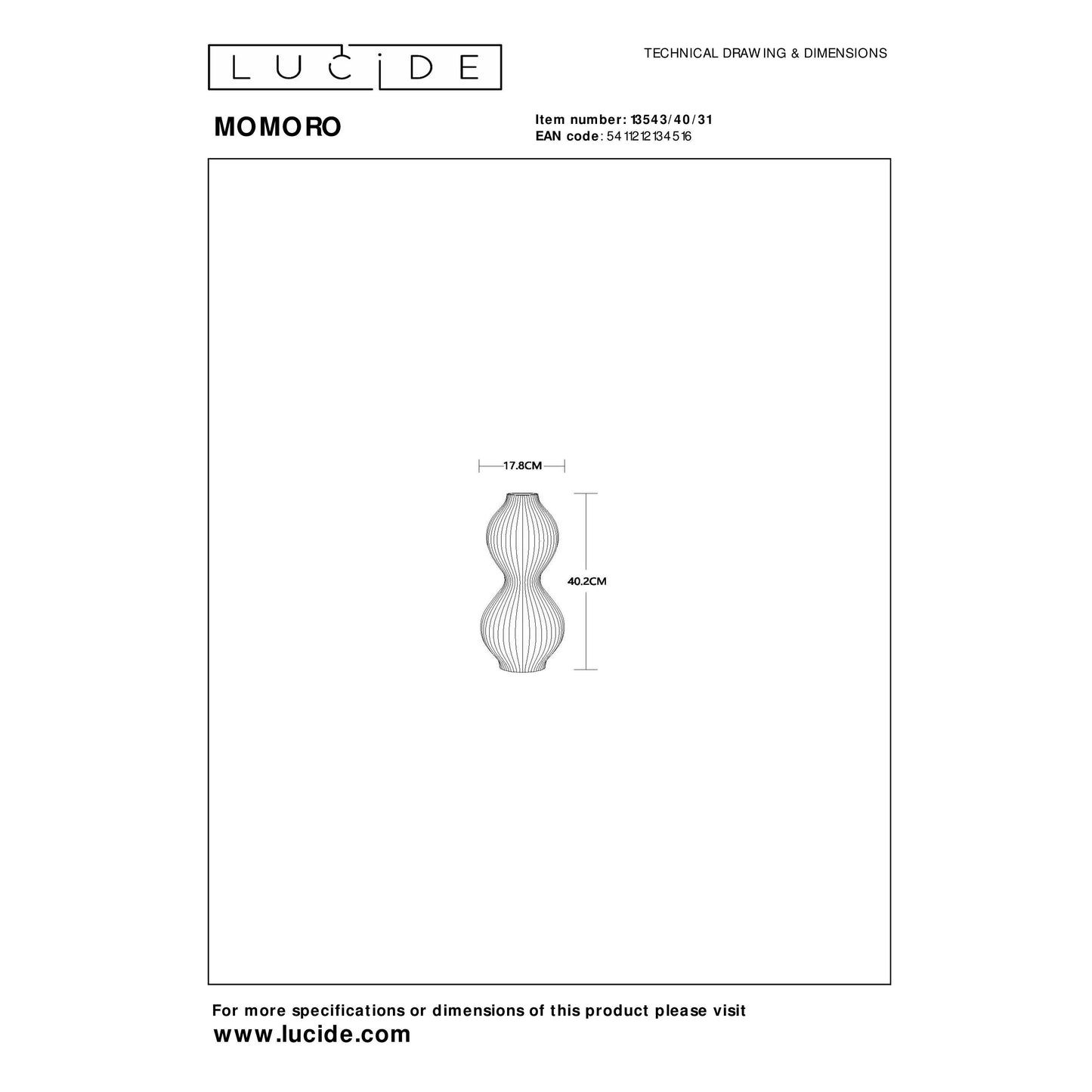 Lucide MOMORO - Table lamp - 1xE14 - White