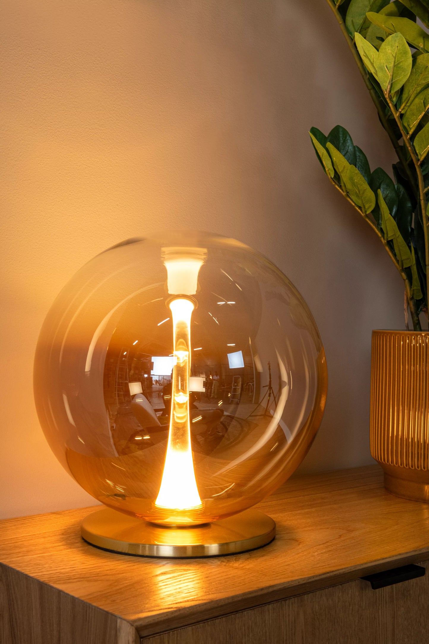 Lucide GISELA - Table lamp - Ø 30 cm - LED Dim. - 1x12W 2500K - Amber | Premium
