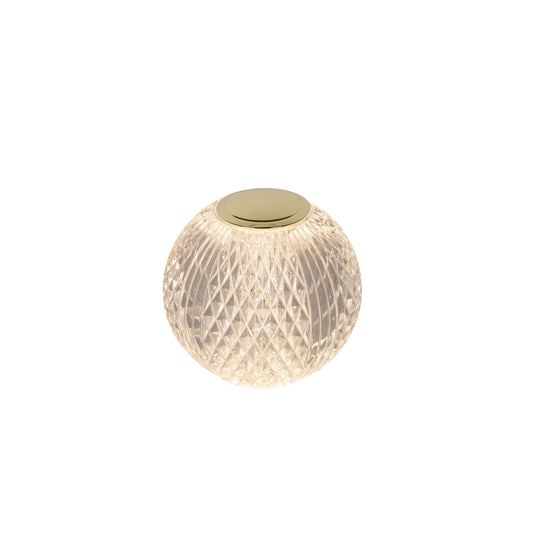 Lucide CINTRA - Rechargeable Table lamp - Battery pack/batteries - Ø 9 cm - LED Dim. - 1x1,5W 3000K - 3 StepDim - Transparant