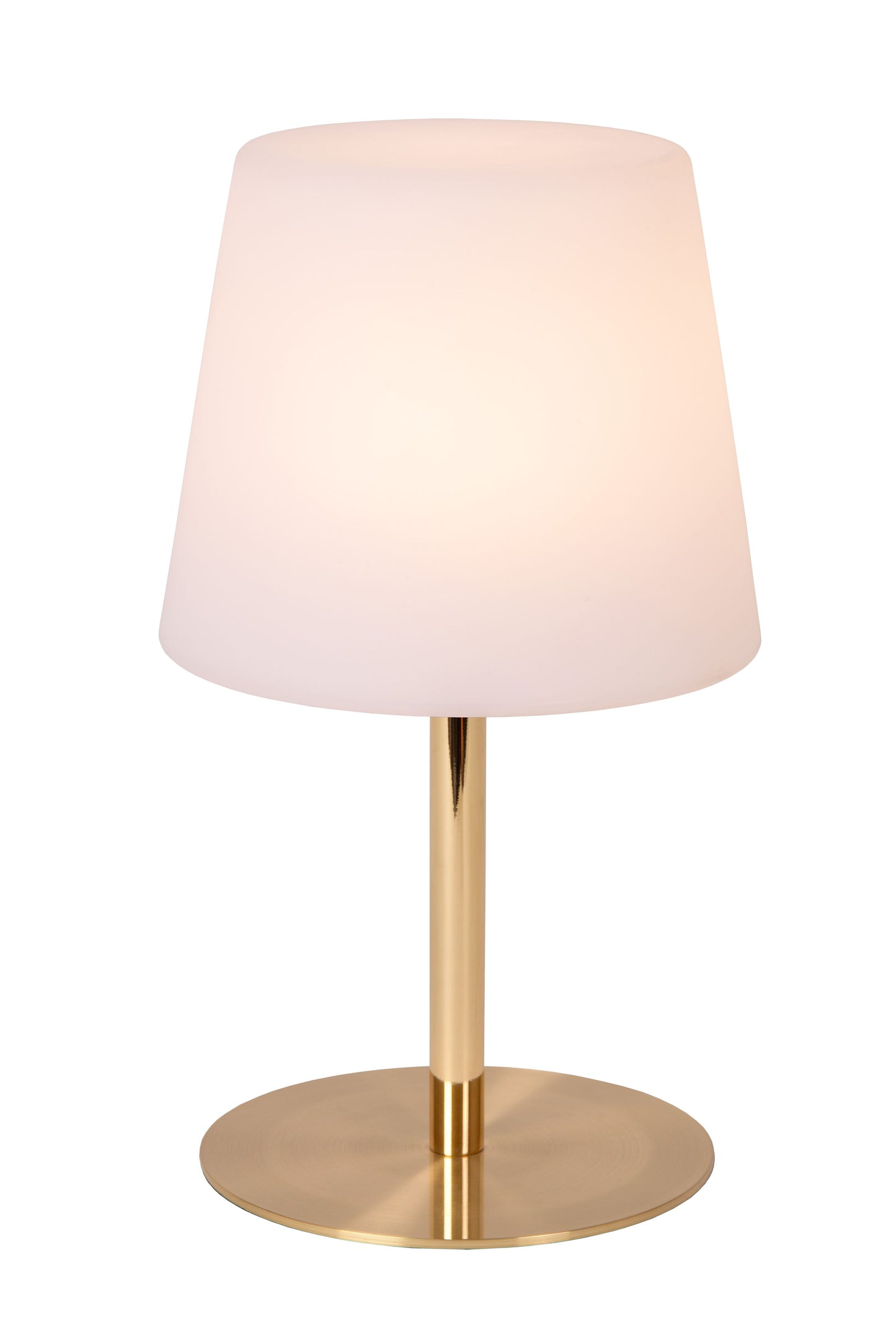 Lucide TYON - Rechargeable Table lamp Indoor/Outdoor - Battery pack/batteries - Ø 15 cm - LED Dim. - IP65 - Matt Gold / Brass