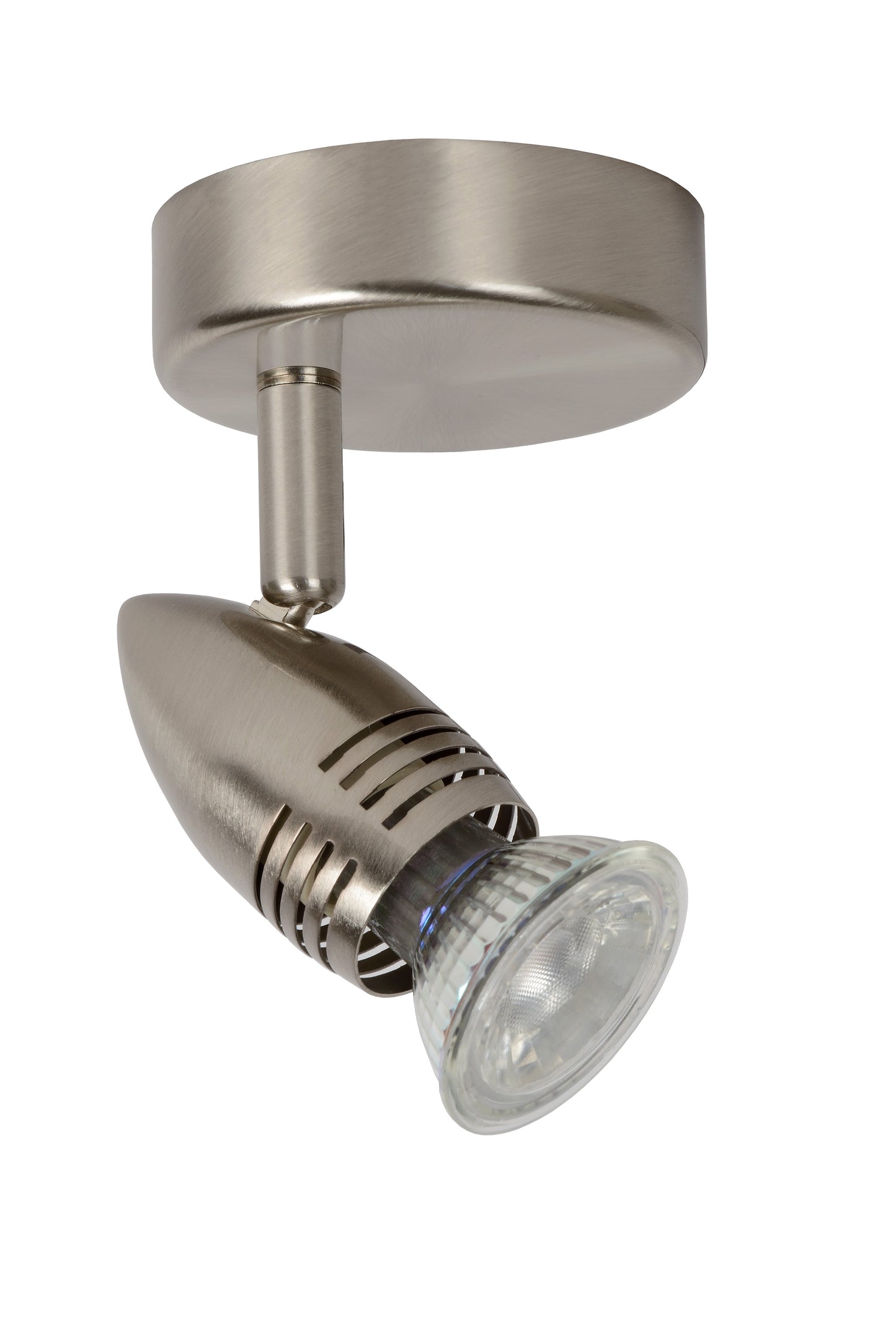 Lucide CARO-LED - Ceiling spotlight - Ø 9 cm - LED - GU10 - 1x5W 2700K - Satin Chrome