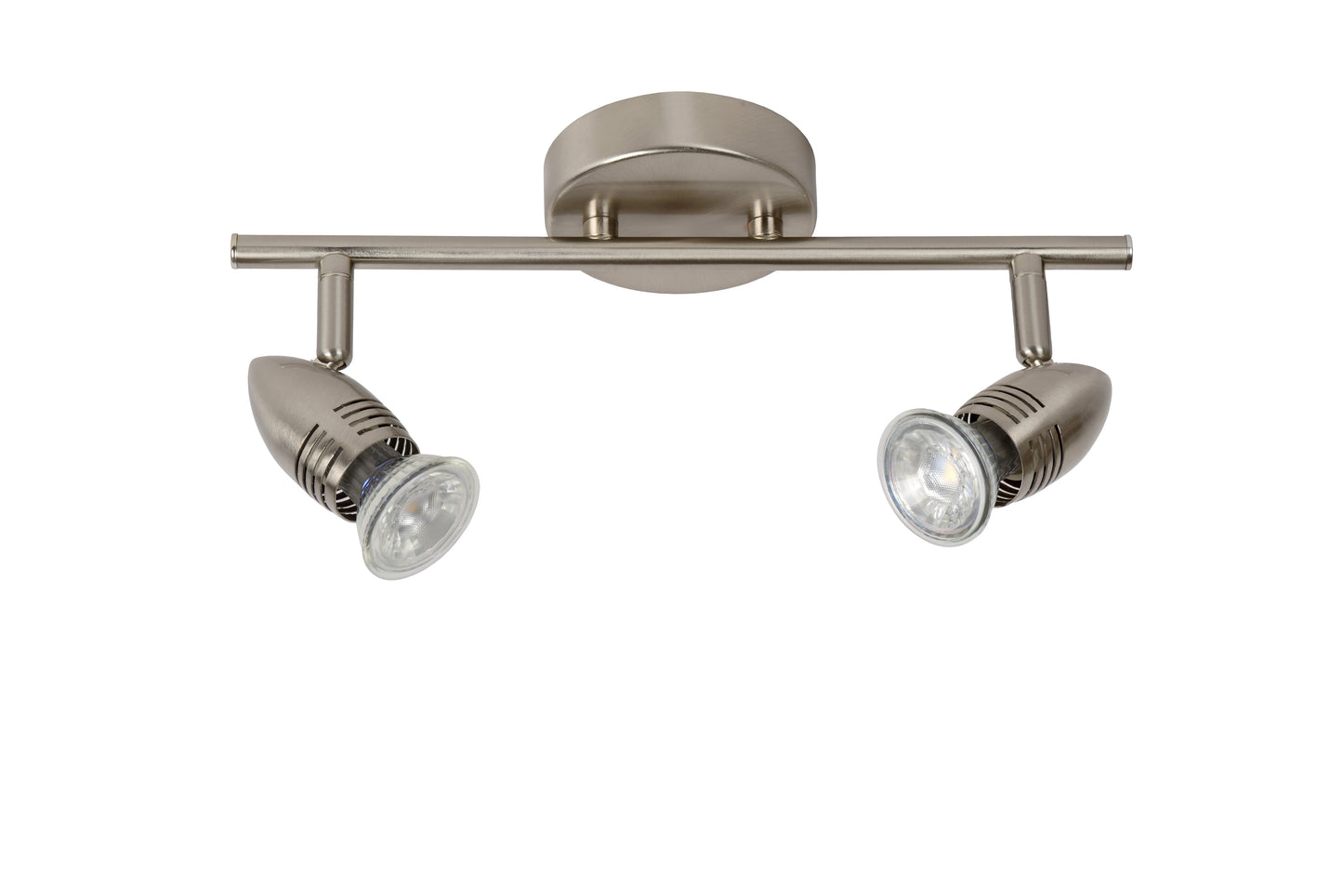 Lucide CARO-LED - Ceiling spotlight - LED - GU10 - 2x5W 2700K - Satin Chrome