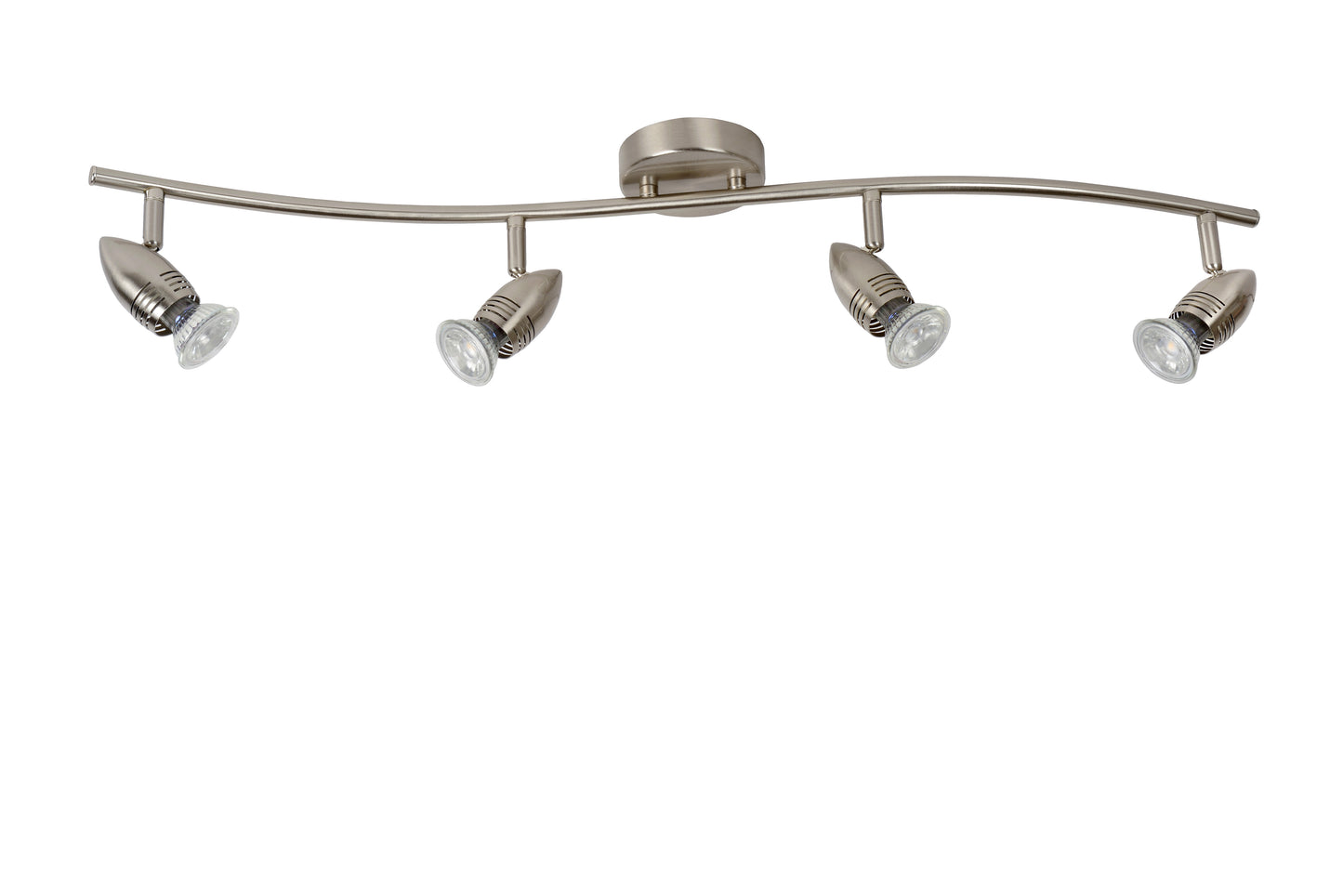 Lucide CARO-LED - Ceiling spotlight - LED - GU10 - 4x5W 2700K - Satin Chrome