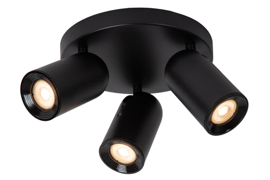 Lucide PUNCH - Ceiling spotlight - Ø 21 cm - 3xGU10 - Black