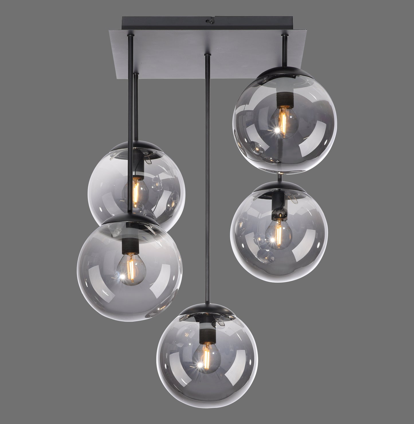 Big Widow - Ceiling Light - Black - By Just Light - (14602-18)