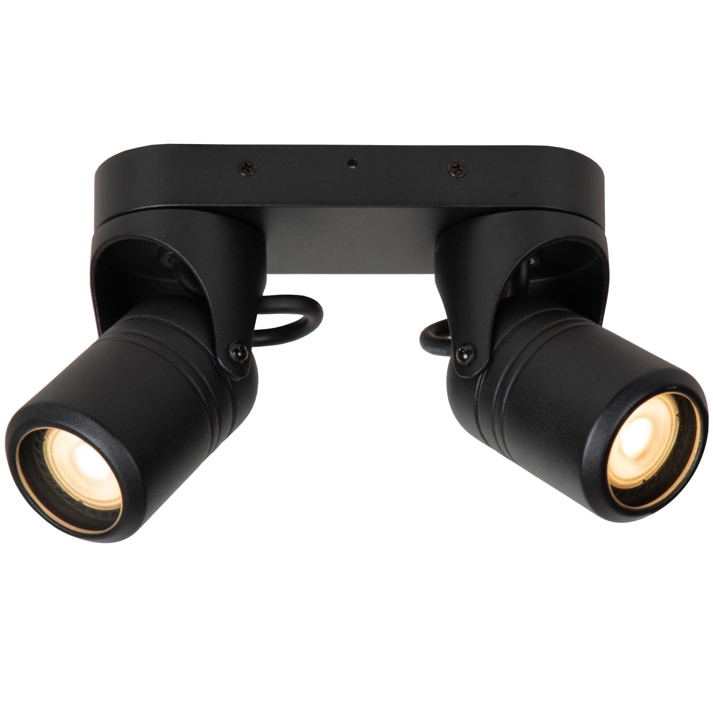 Lucide NIORT - Ceiling spotlight Indoor/Outdoor - 2xGU10 - IP44 - Black