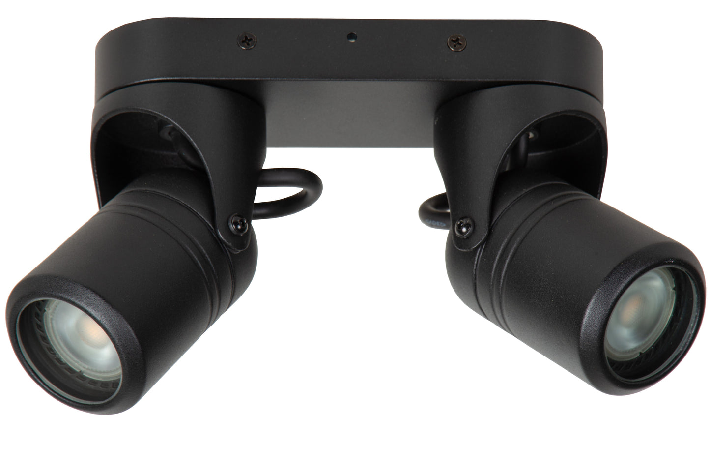 Lucide NIORT - Ceiling spotlight Indoor/Outdoor - 2xGU10 - IP44 - Black