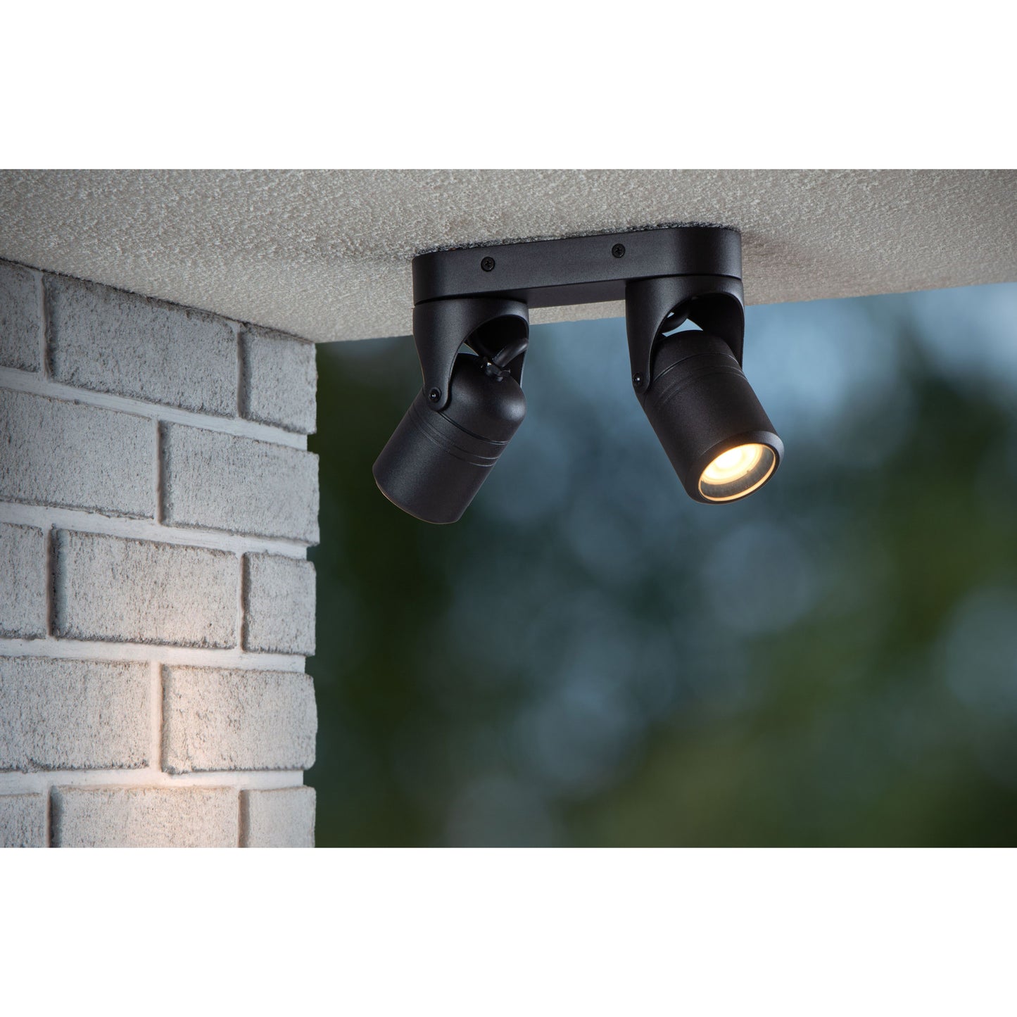 Lucide NIORT - Ceiling spotlight Indoor/Outdoor - 2xGU10 - IP44 - Black