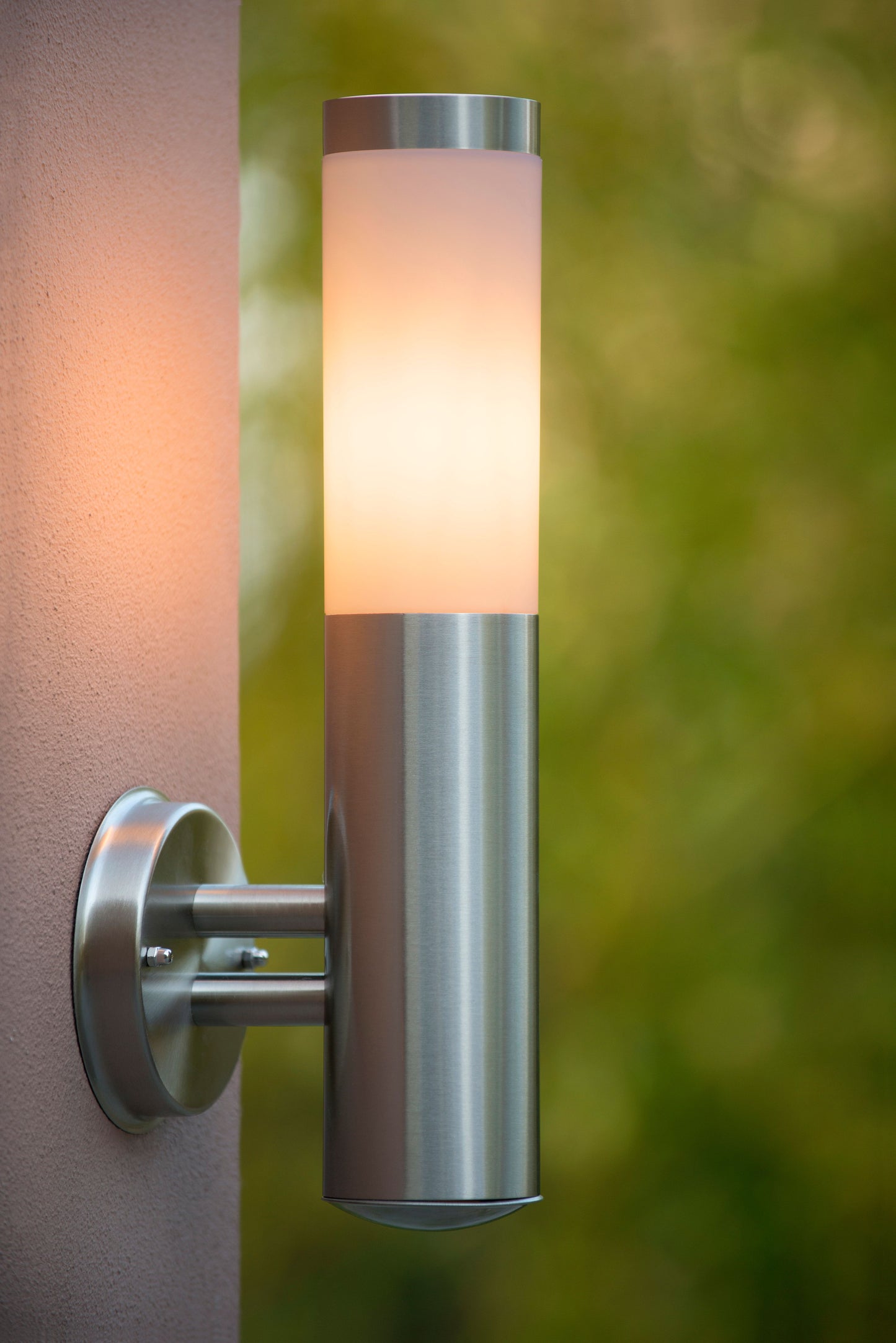 Lucide KIBO - Wall light Indoor/Outdoor - 1xE27 - IP44 - Satin Chrome