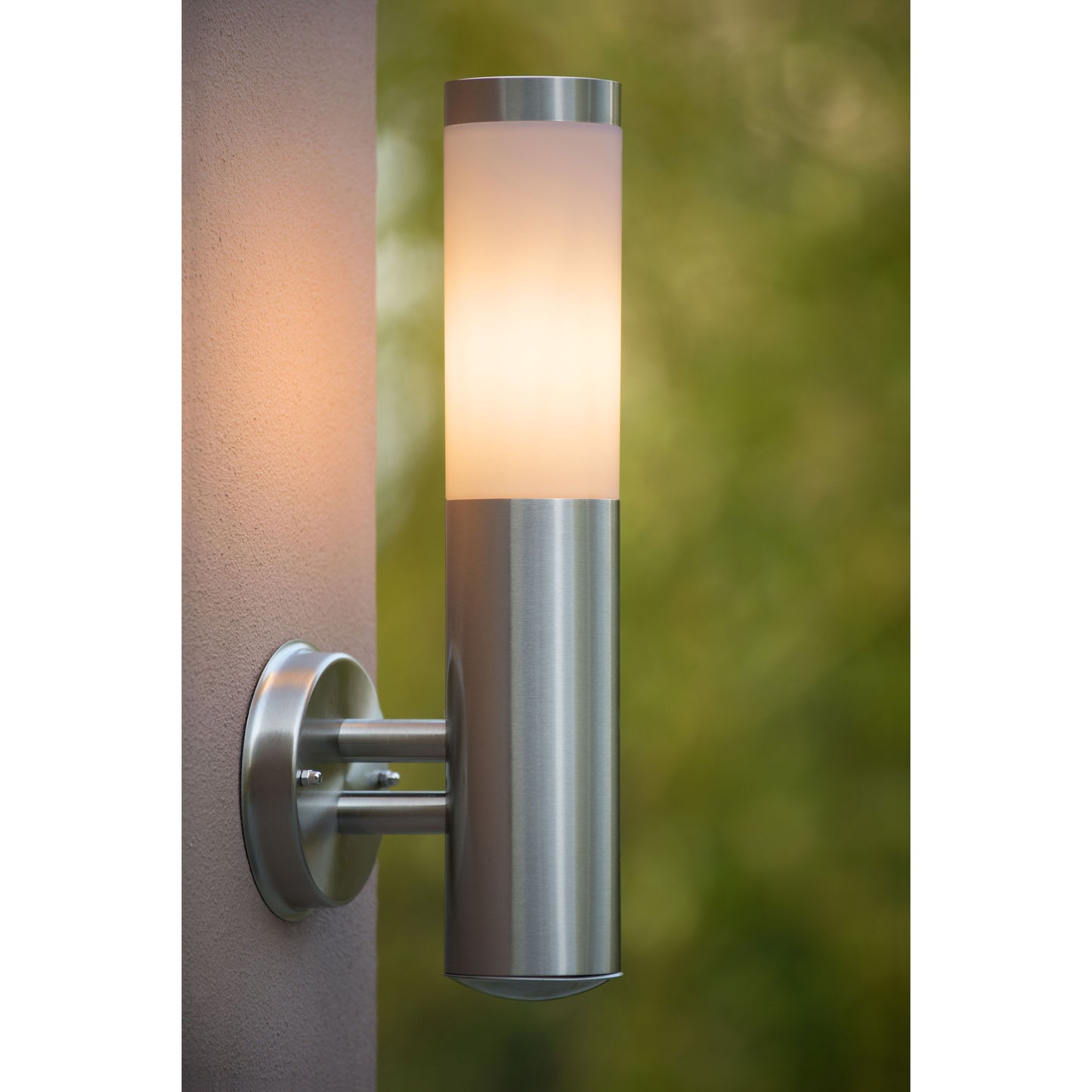 Lucide KIBO - Wall light Indoor/Outdoor - 1xE27 - IP44 - Satin Chrome