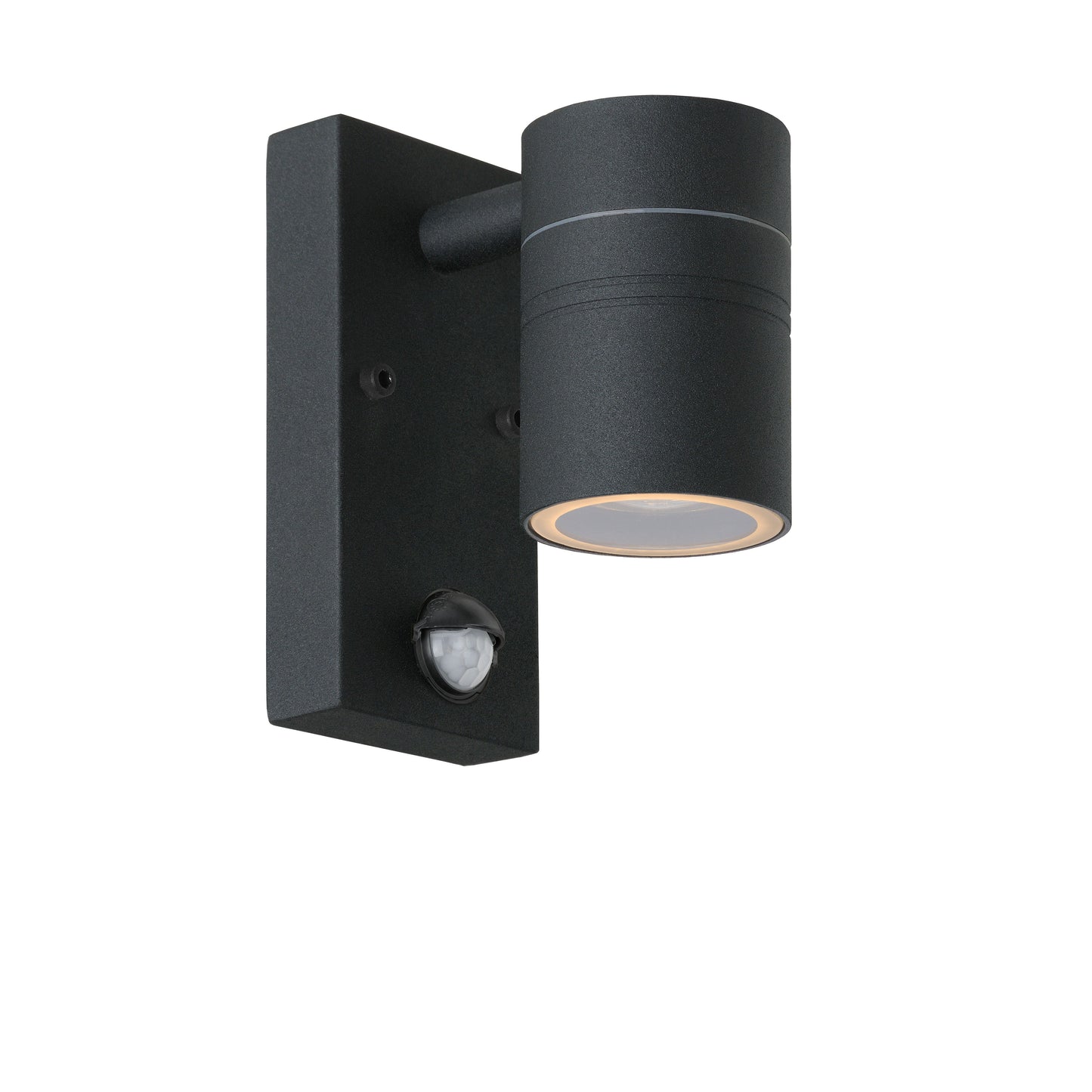 Lucide ARNE-LED IR - Wall spotlight / Wall light Indoor/Outdoor - Ø 6,3 cm - LED - GU10 - 1x5W 2700K - IP44 - Motion & Day/Night Sensor - Black