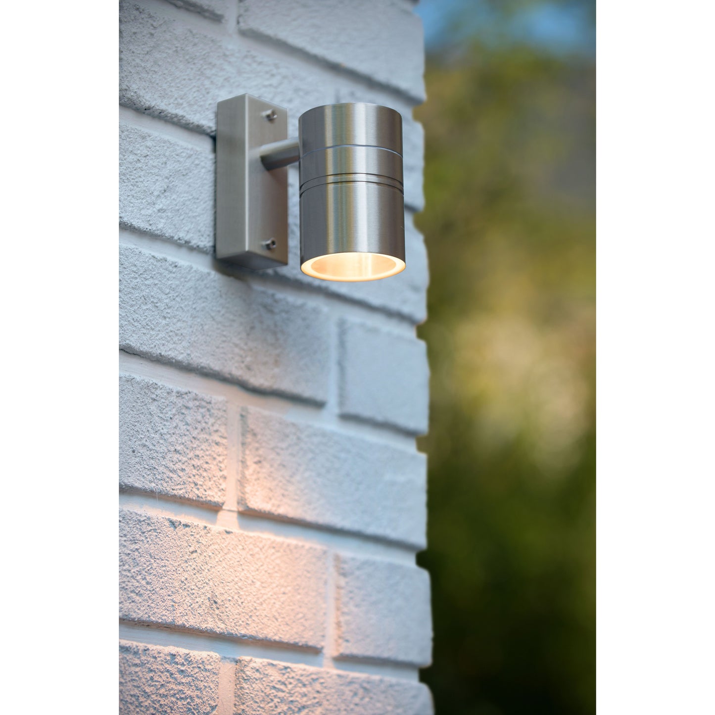 Lucide ARNE-LED - Wall spotlight / Wall light Indoor/Outdoor - Ø 6,3 cm - LED - GU10 - 1x5W 2700K - IP44 - Satin Chrome