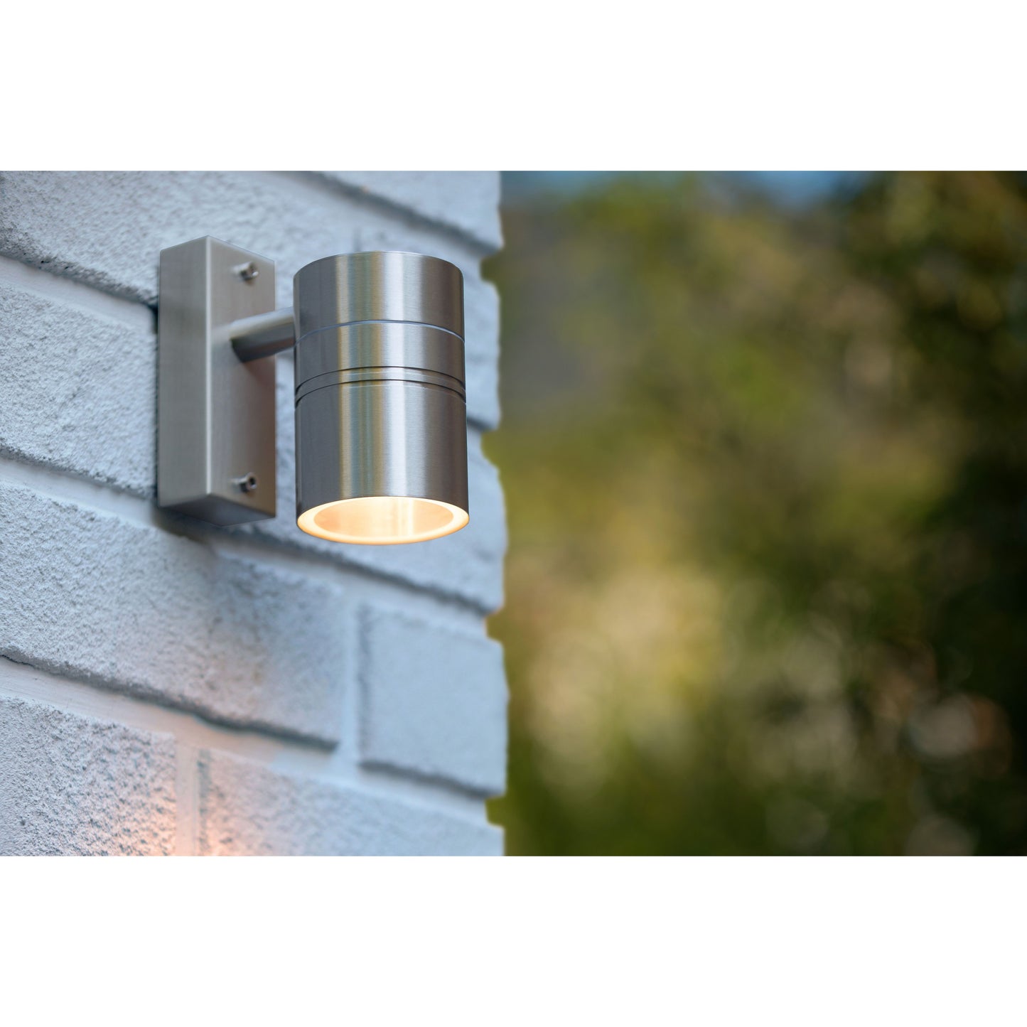 Lucide ARNE-LED - Wall spotlight / Wall light Indoor/Outdoor - Ø 6,3 cm - LED - GU10 - 1x5W 2700K - IP44 - Satin Chrome