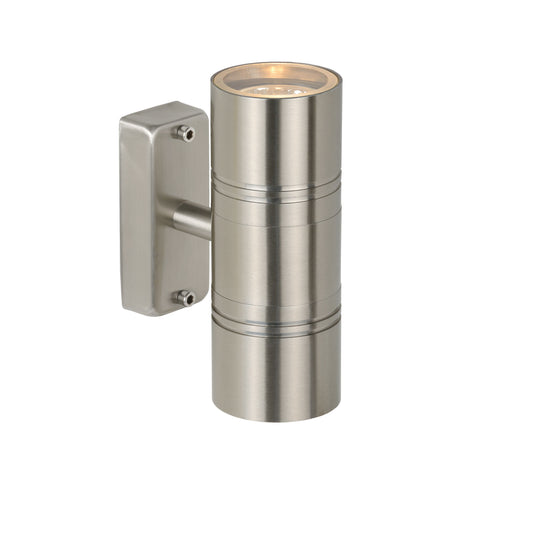 Lucide ARNE-LED - Wall light Indoor/Outdoor - Ø 6,3 cm - LED - GU10 - 2x5W 2700K - IP44 - Satin Chrome