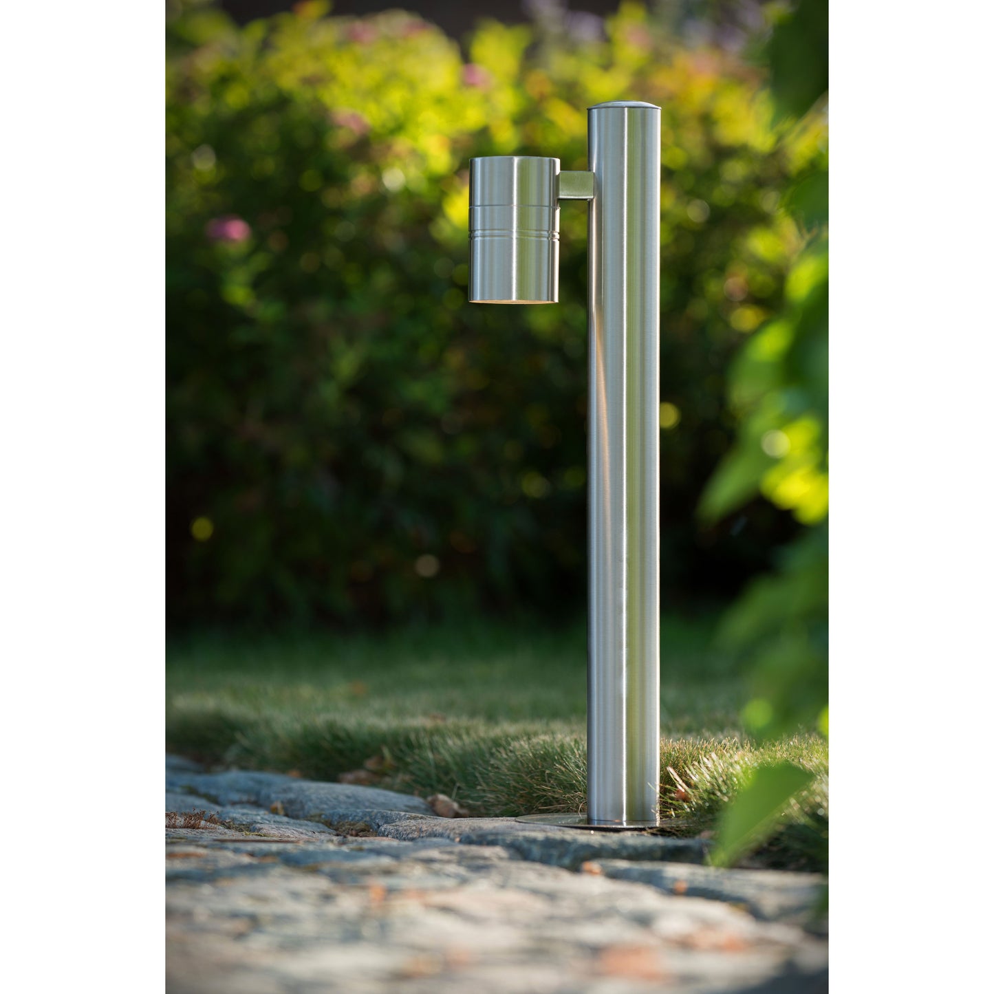 Lucide ARNE-LED - Bollard light - Ø 6,3 cm - LED - GU10 - 1x5W 2700K - IP44 - Satin Chrome