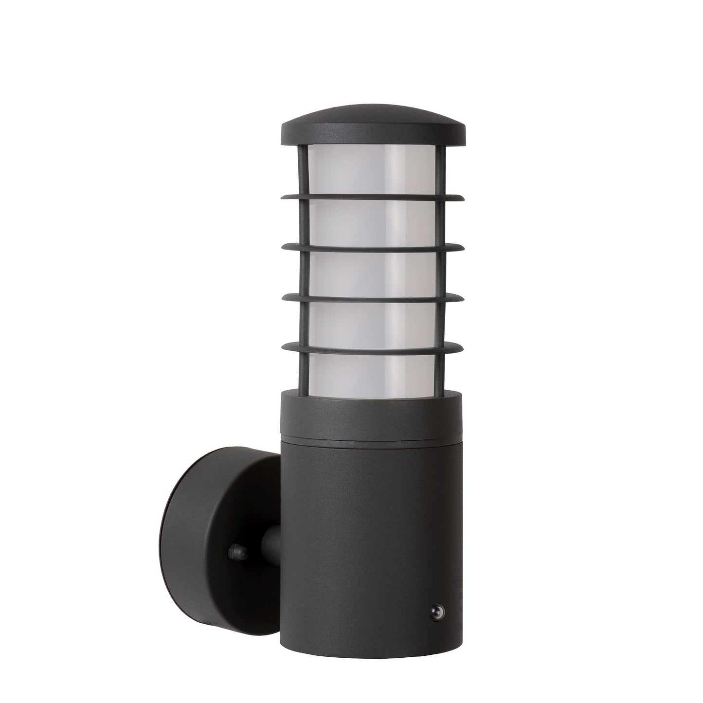 Lucide SOLID - Wall light Indoor/Outdoor - Ø 9 cm - 1xE27 - IP54 - Day/Night Sensor - Anthracite