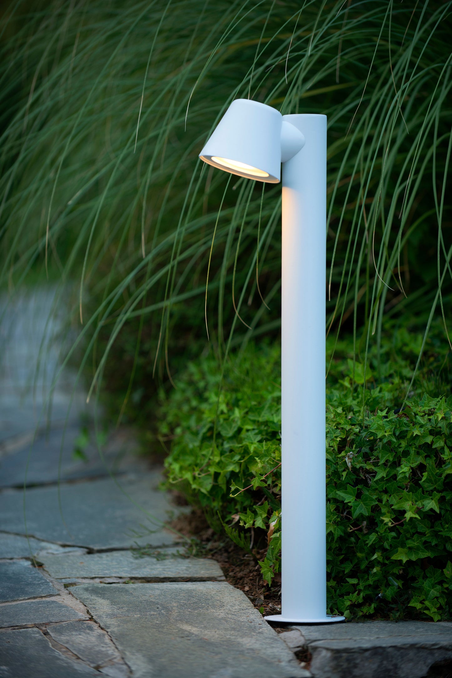 Lucide DINGO-LED - Bollard light - LED Dim. - GU10 - 1x5W 3000K - IP44 - White