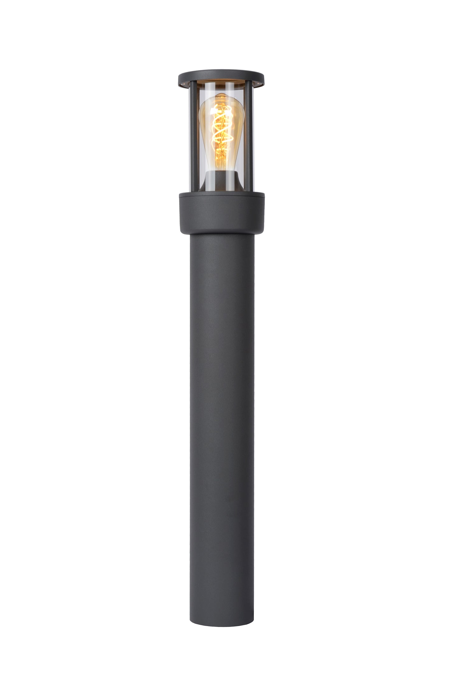 Lucide LORI - Bollard light - 1xE27 - IP44 - Day/Night Sensor - Anthracite