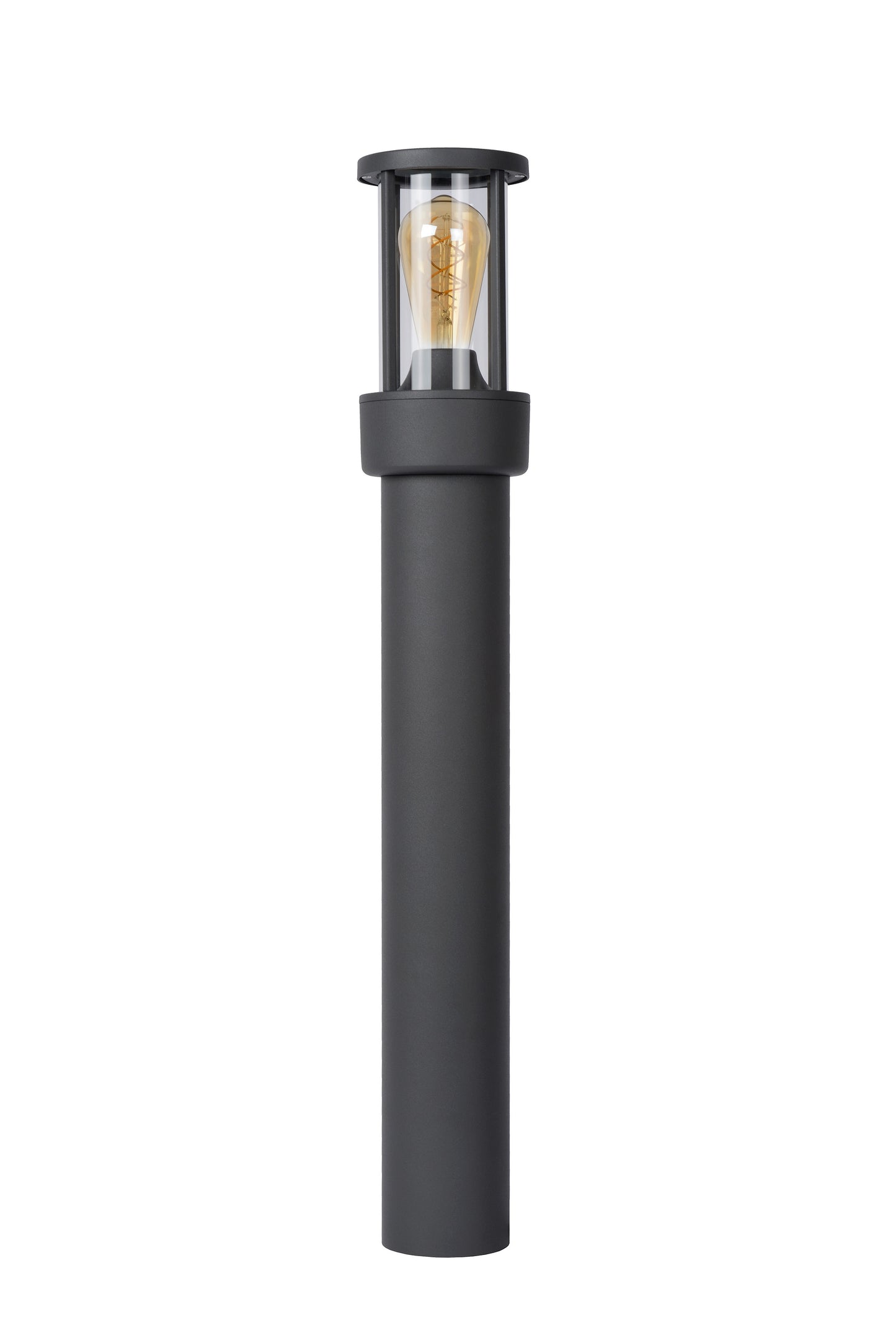 Lucide LORI - Bollard light - 1xE27 - IP44 - Day/Night Sensor - Anthracite