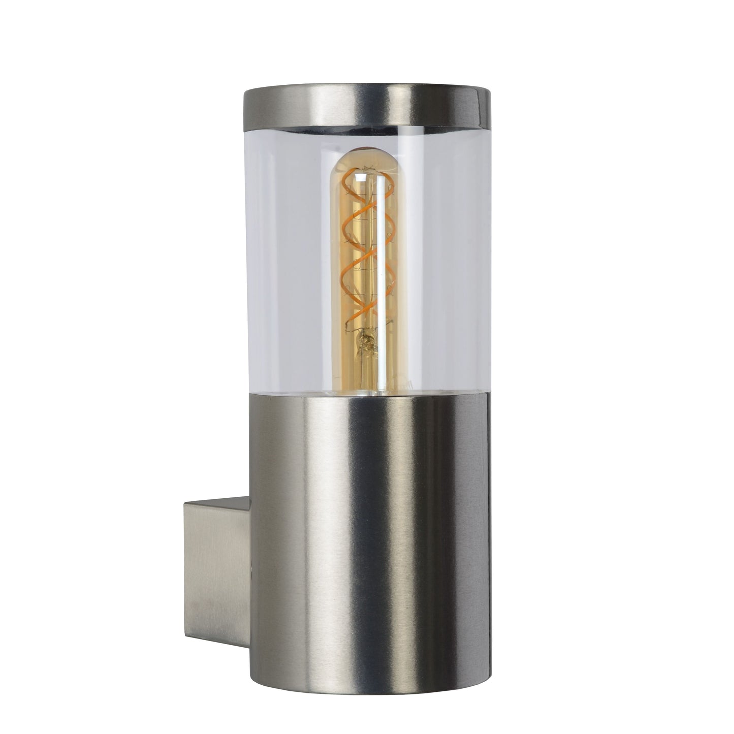 Lucide FEDOR - Wall light Indoor/Outdoor - 1xE27 - IP44 - Satin Chrome