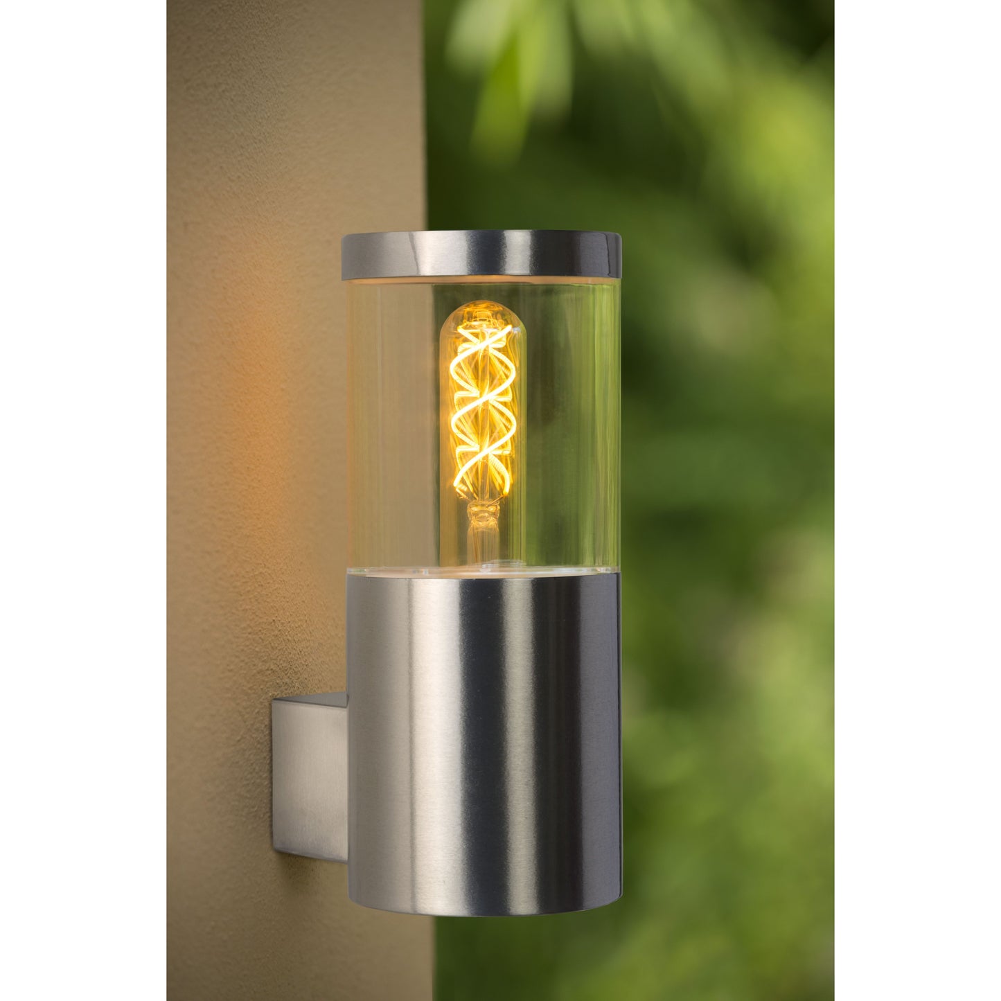 Lucide FEDOR - Wall light Indoor/Outdoor - 1xE27 - IP44 - Satin Chrome