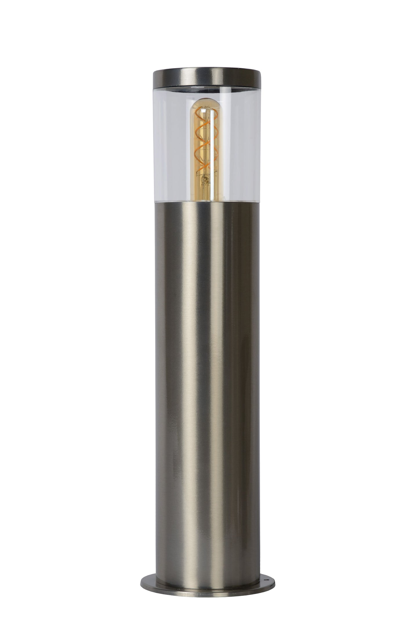 Lucide FEDOR - Bollard light - 1x E27 - IP44 - Satin Chrome