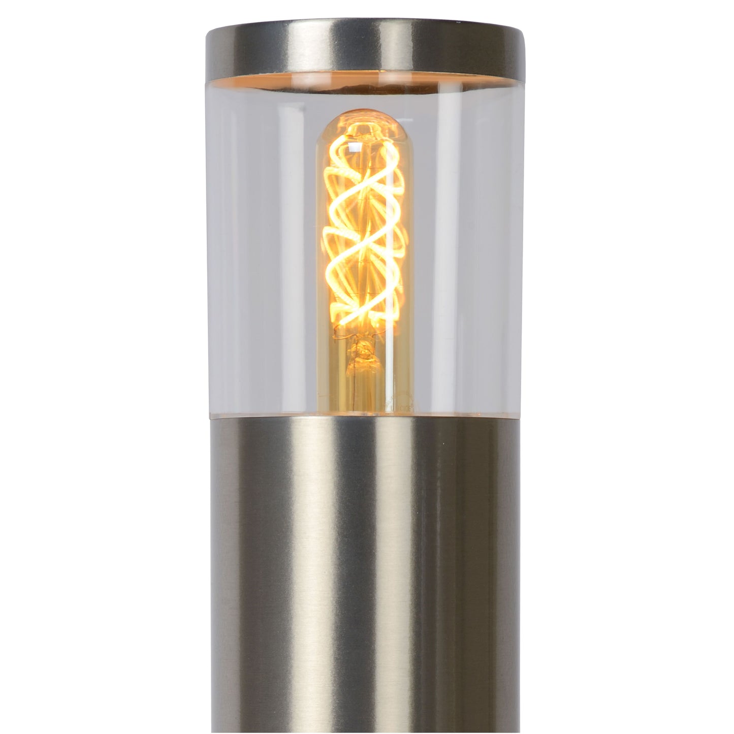 Lucide FEDOR - Bollard light - 1xE27 - IP44 - Satin Chrome