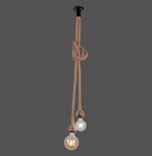 Rope - Pendant Light - Black - By Just Light - (15482-18)