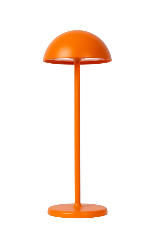 Lucide JOY - Rechargeable Table lamp Indoor/Outdoor - Battery pack/batteries - Ø 12 cm - LED Dim. - 1x1,5W 3000K - IP54 - Orange