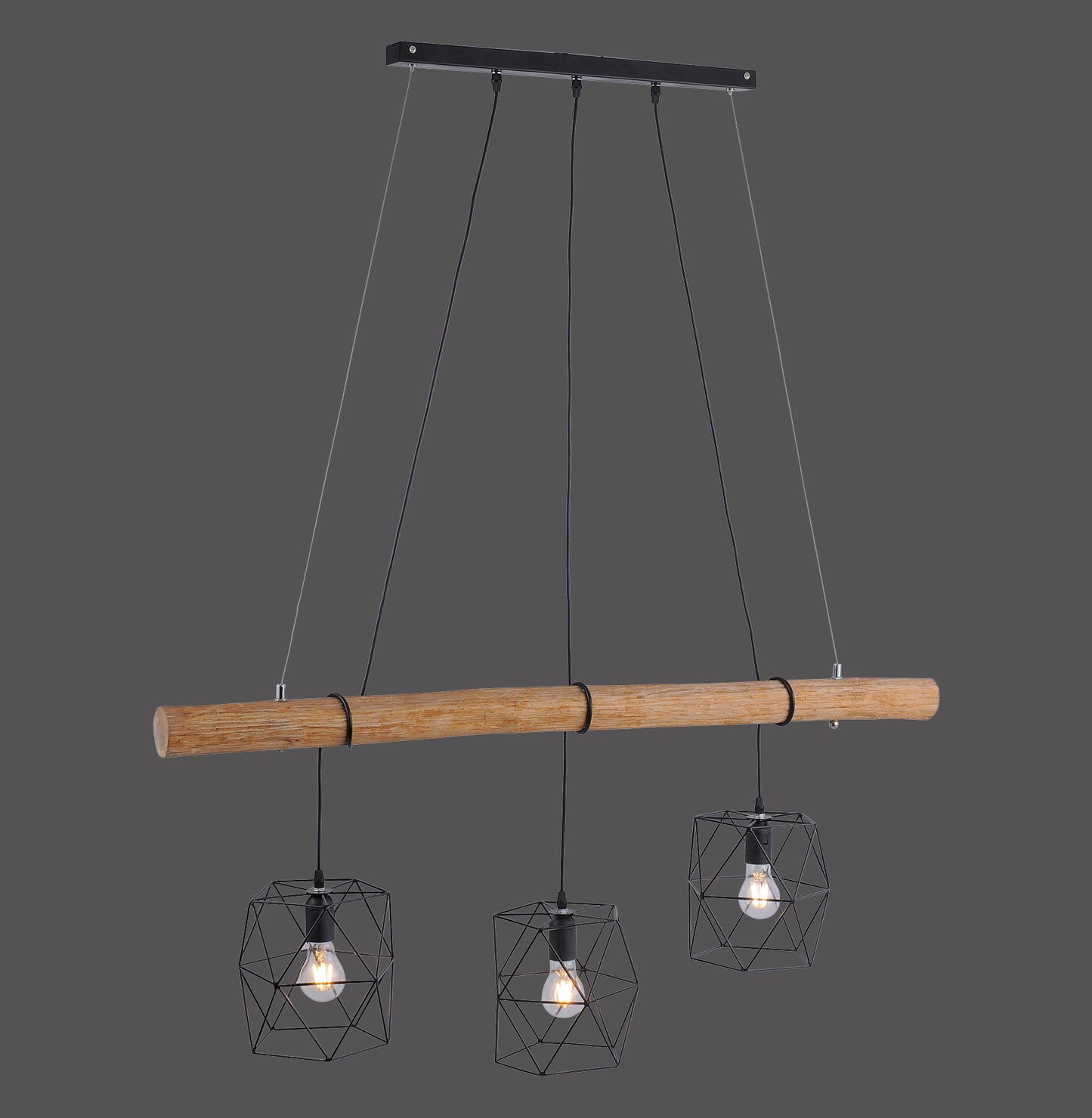 Edgar - Pendant Light - Black - By Just Light - (15503-18)