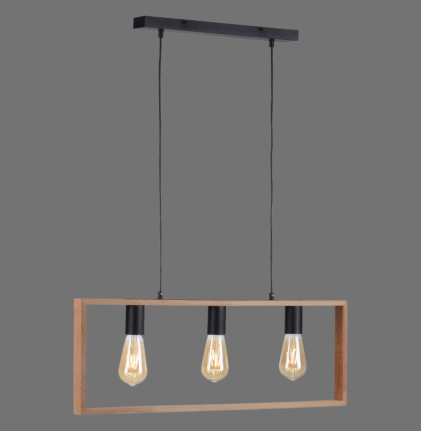 Franky - Pendant Light - Black - By Just Light - (15652-18)