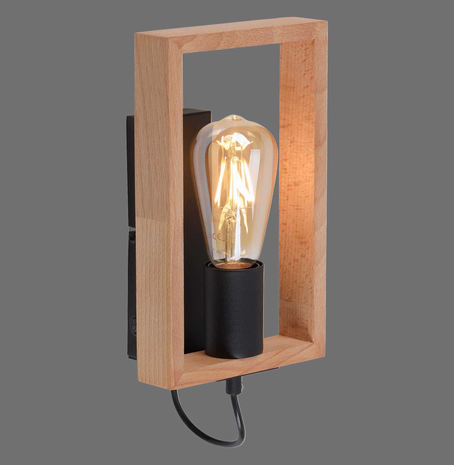 Franky - Wall Light - Black - By Just Light - (15654-18)