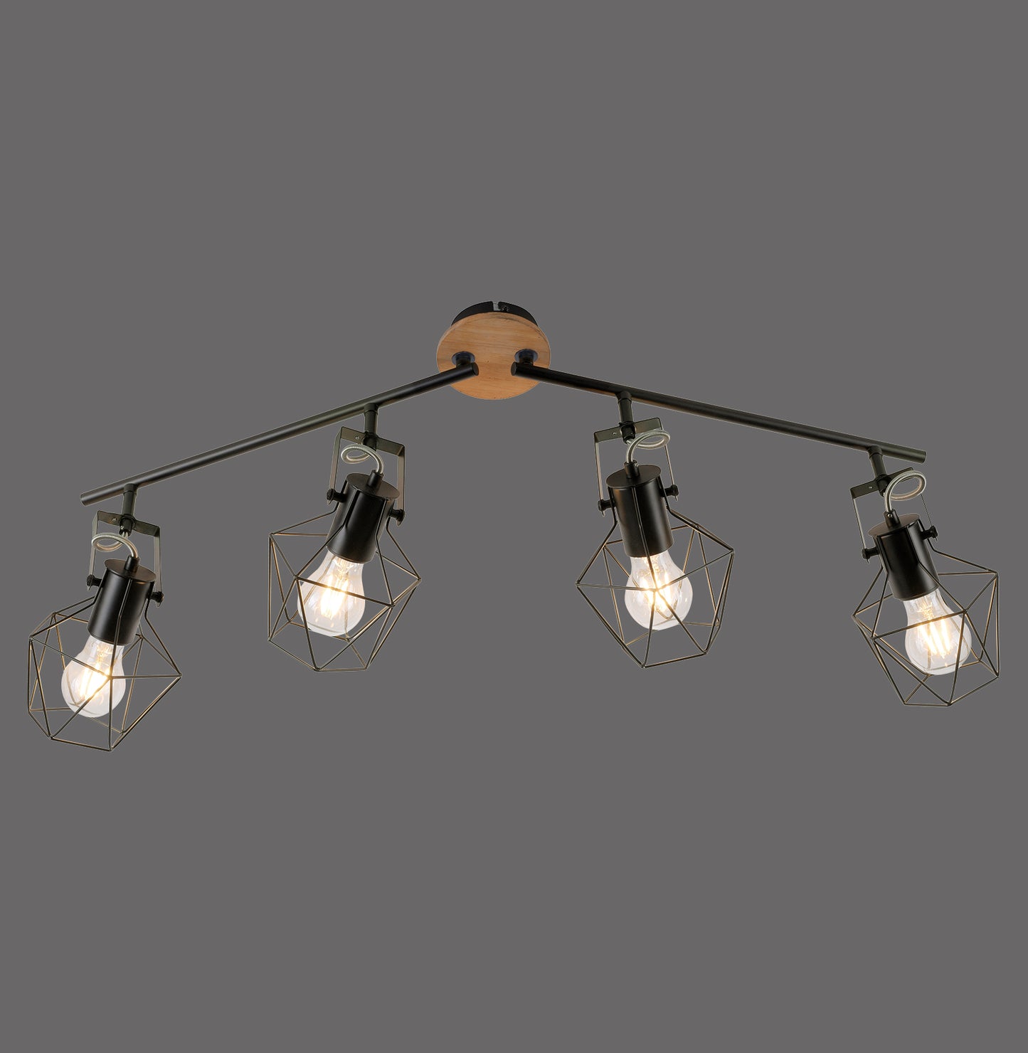 Jaro - Ceiling Light - Natural Wood - By Just Light - (15674-78)