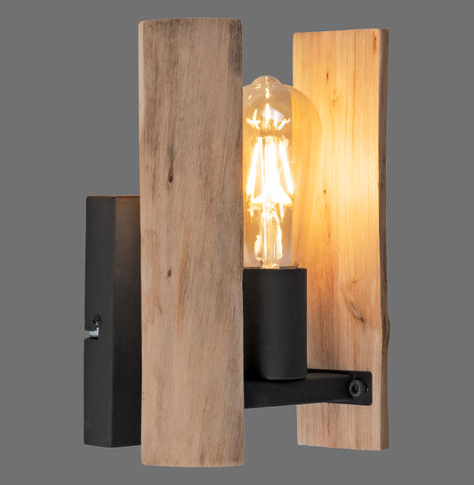 Log - Wall Light - Natural Wood - By Just Light - (15701-79)