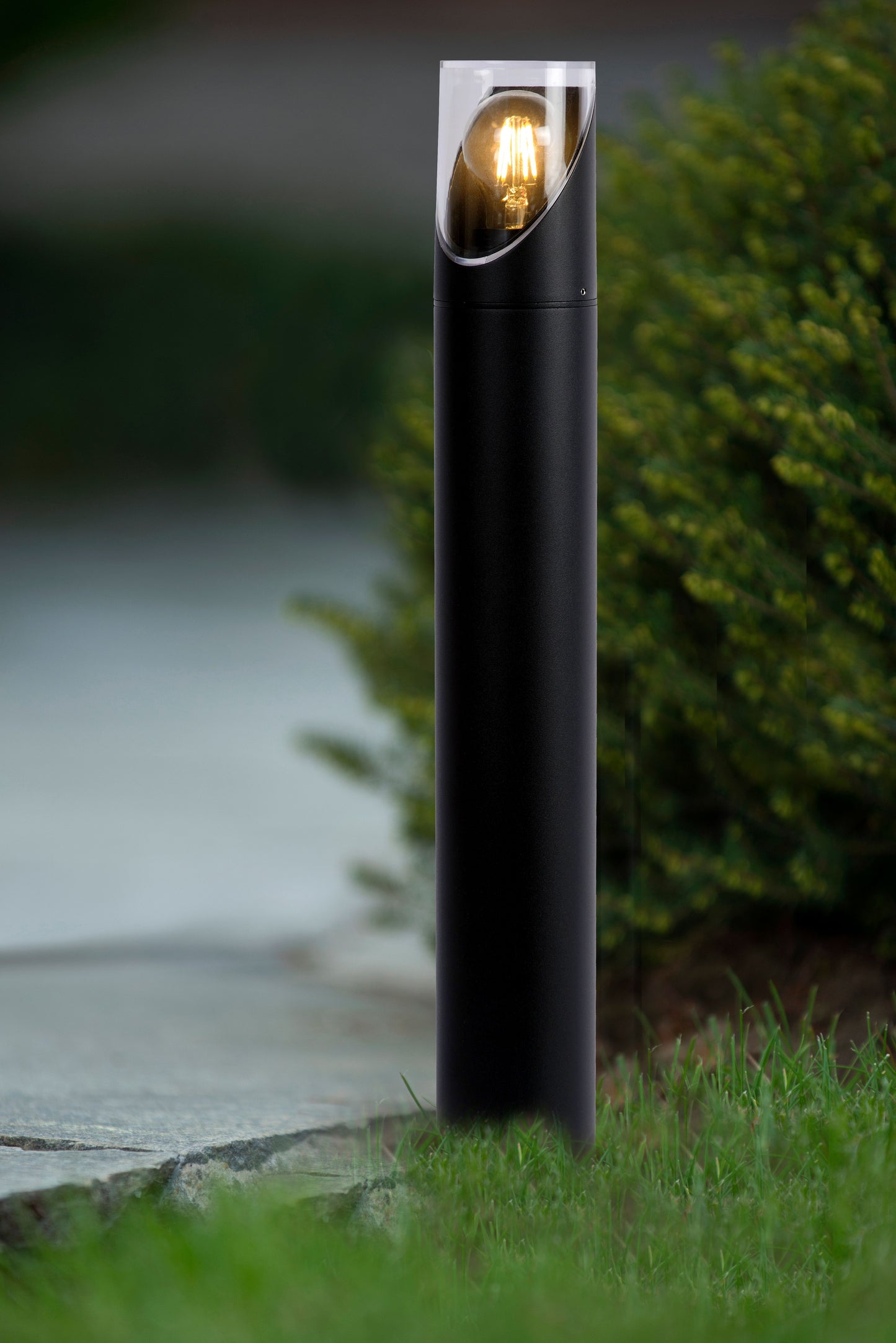 Lucide NORMAN - Bollard light - Ø 9 cm - 1xE27 - IP65 - Black