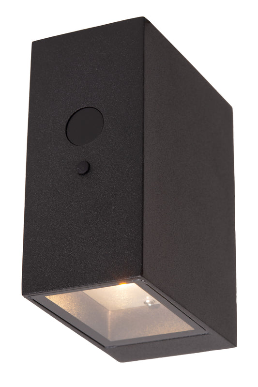 Lucide BOLTON - Wall light Indoor/Outdoor - LED Dim. - 1x1W 2850K/3150K - IP54 - Day/Night Sensor - Black