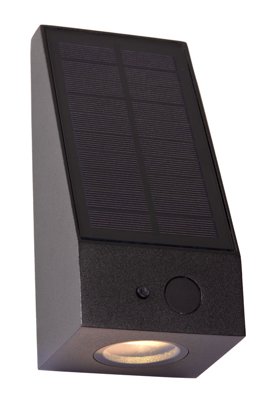 Lucide IRWIN - Wall light Indoor/Outdoor - LED Dim. - 1x2W 2850K/3150K - IP54 - Day/Night Sensor - Black