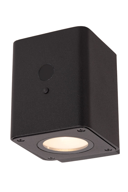 Lucide RAMIN - Wall light Indoor/Outdoor - LED Dim. - 1x1W 2850K/3150K - IP54 - Day/Night Sensor - Black