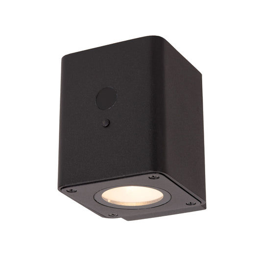 Lucide RAMIN - Wall light Indoor/Outdoor - LED Dim. - 1x1W 2850K/3150K - IP54 - Day/Night Sensor - Black