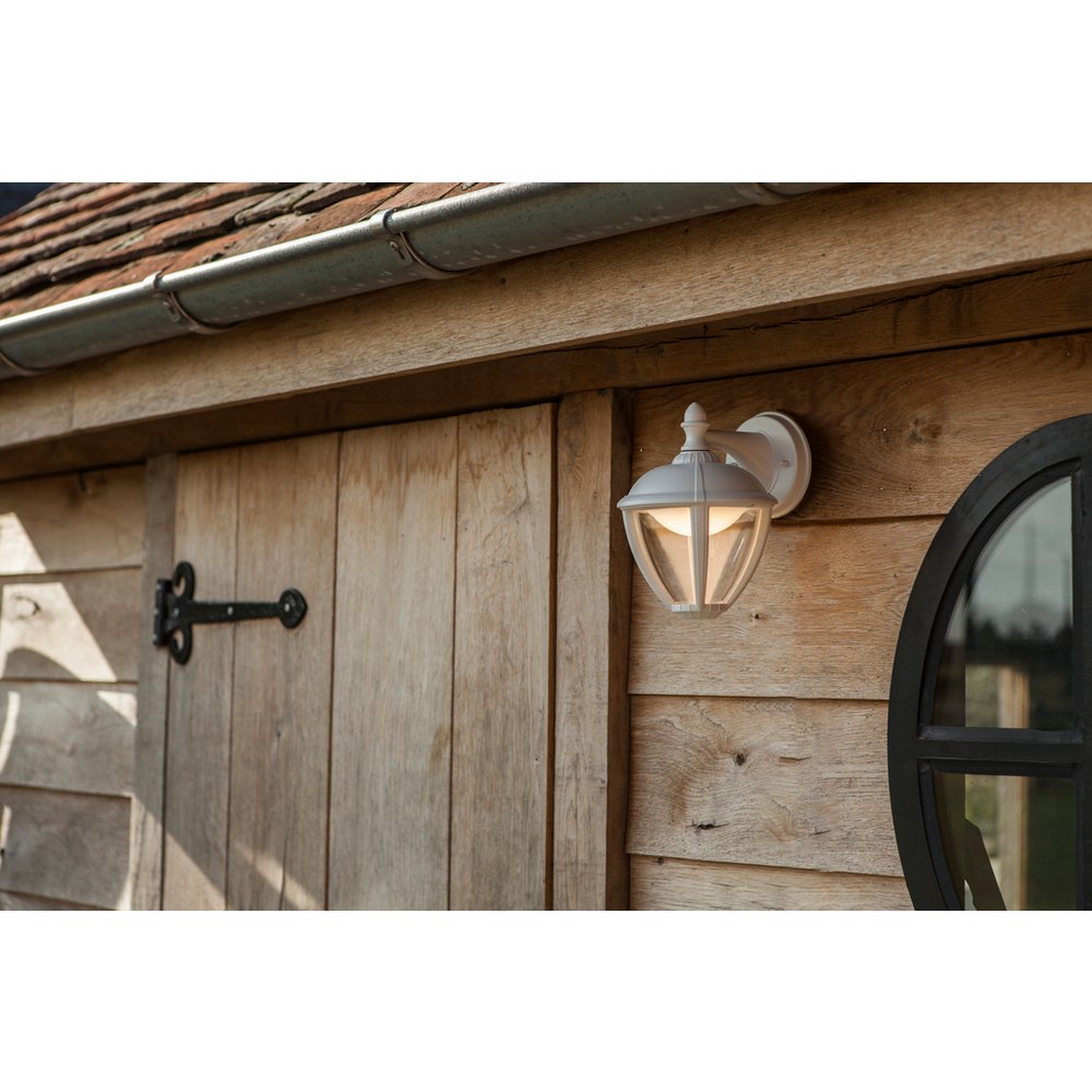 Lutec Unite Tradition Outdoor LED Wall Light Lantern White - SPECIAL OFFER