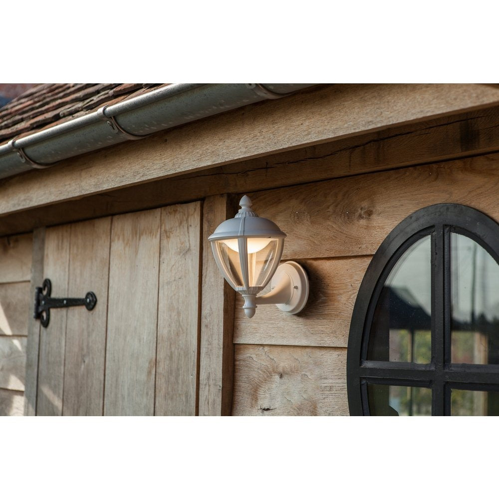 Lutec Unite Tradition Outdoor LED Wall Light Lantern White - Up - SPECIAL OFFER