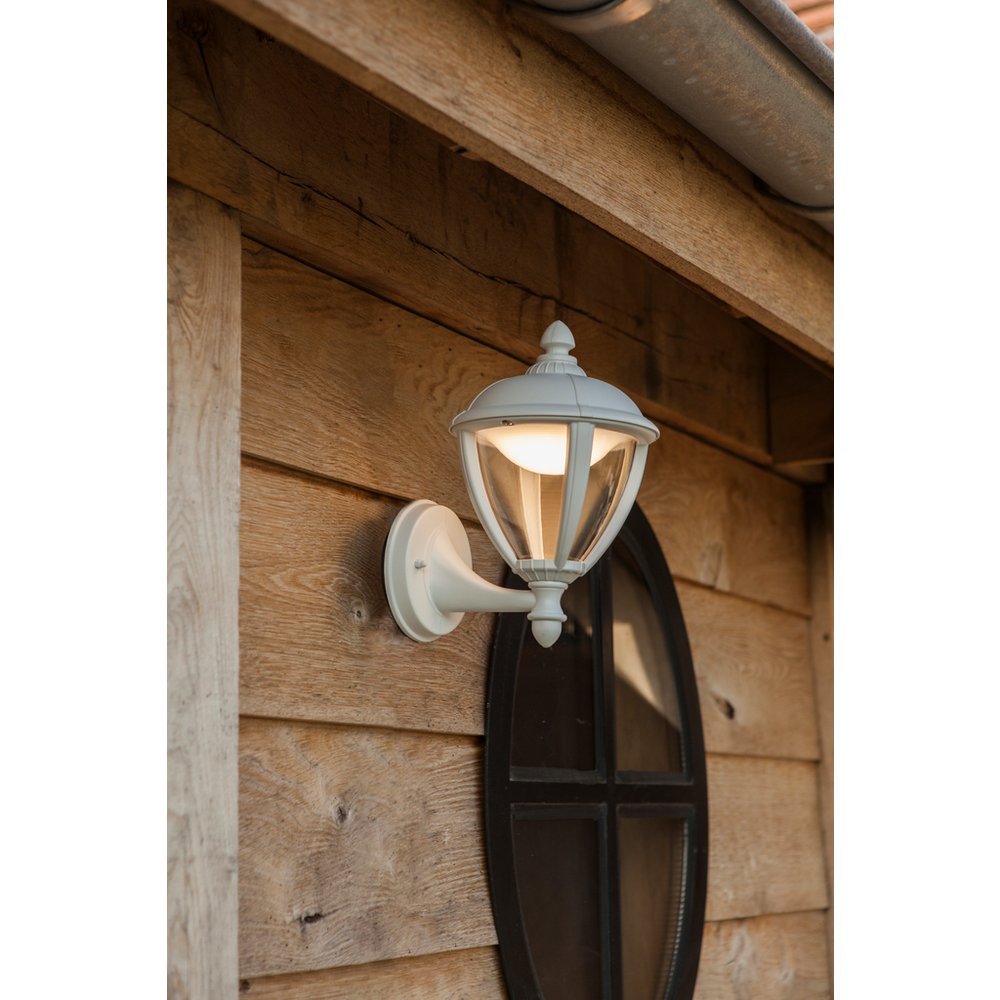 Lutec Unite Tradition Outdoor LED Wall Light Lantern White - Up - SPECIAL OFFER