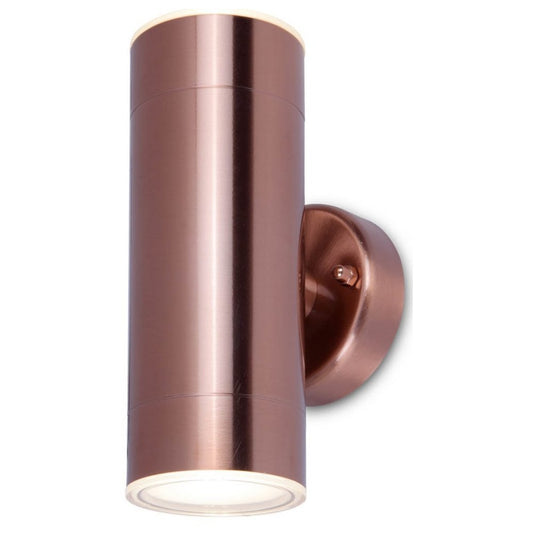 Lutec Rado Architectural Up & Down Wall Light Copper - SPECIAL OFFER