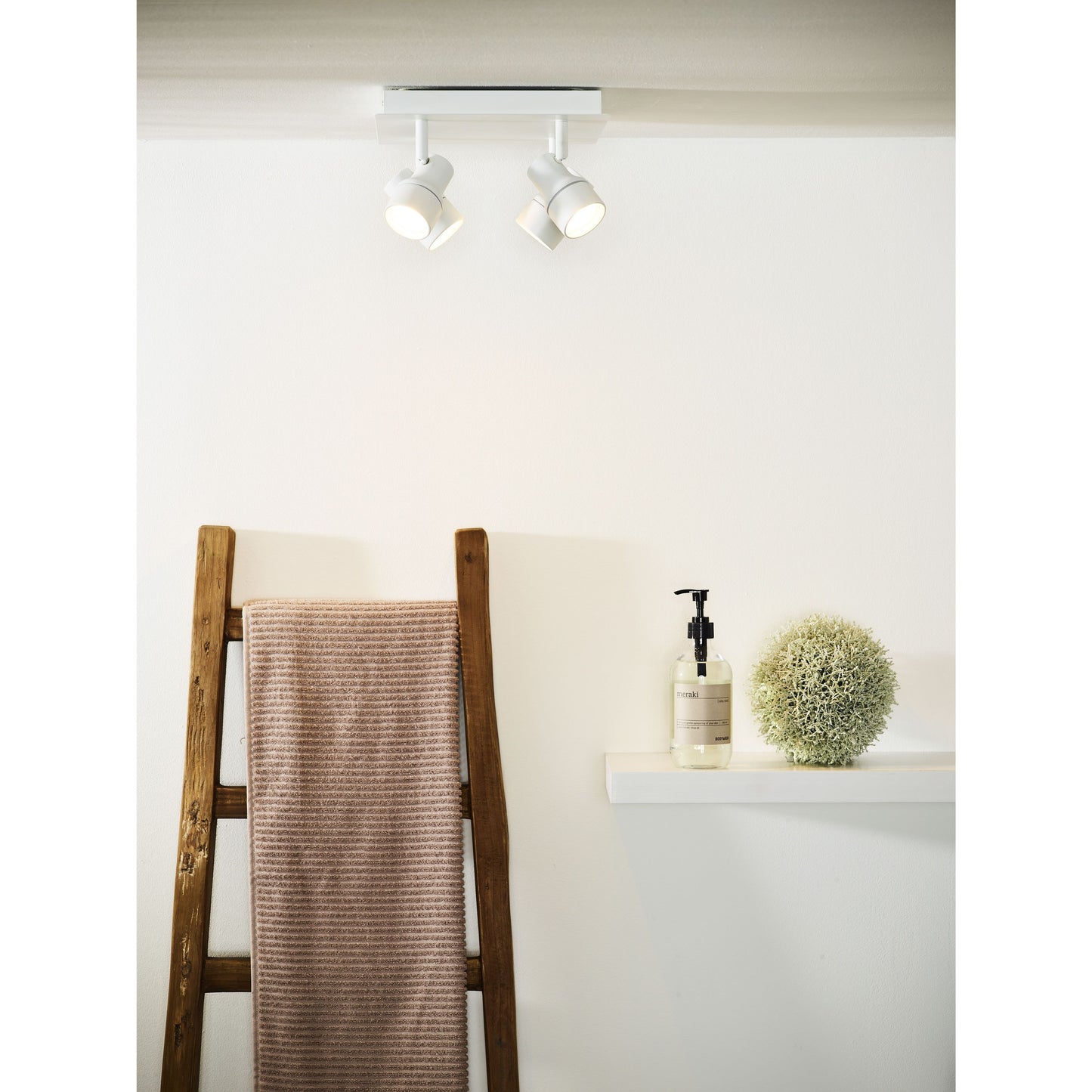 Lucide SIRENE-LED - Ceiling spotlight Bathroom - Ø 10 cm - LED Dim. - GU10 - 4x5W 3000K - IP44 - White