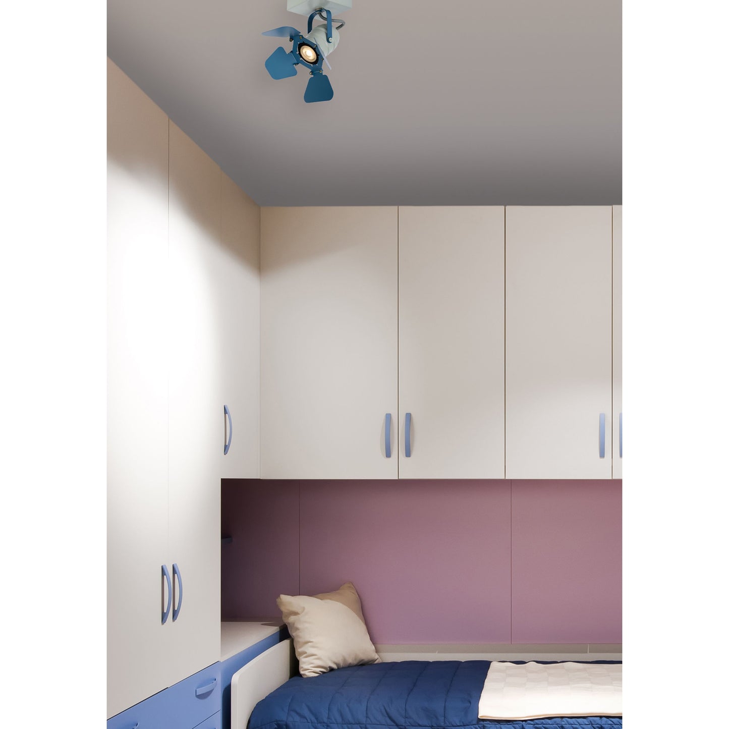 Lucide PICTO - Ceiling spotlight Children - 1xGU10 - Blue