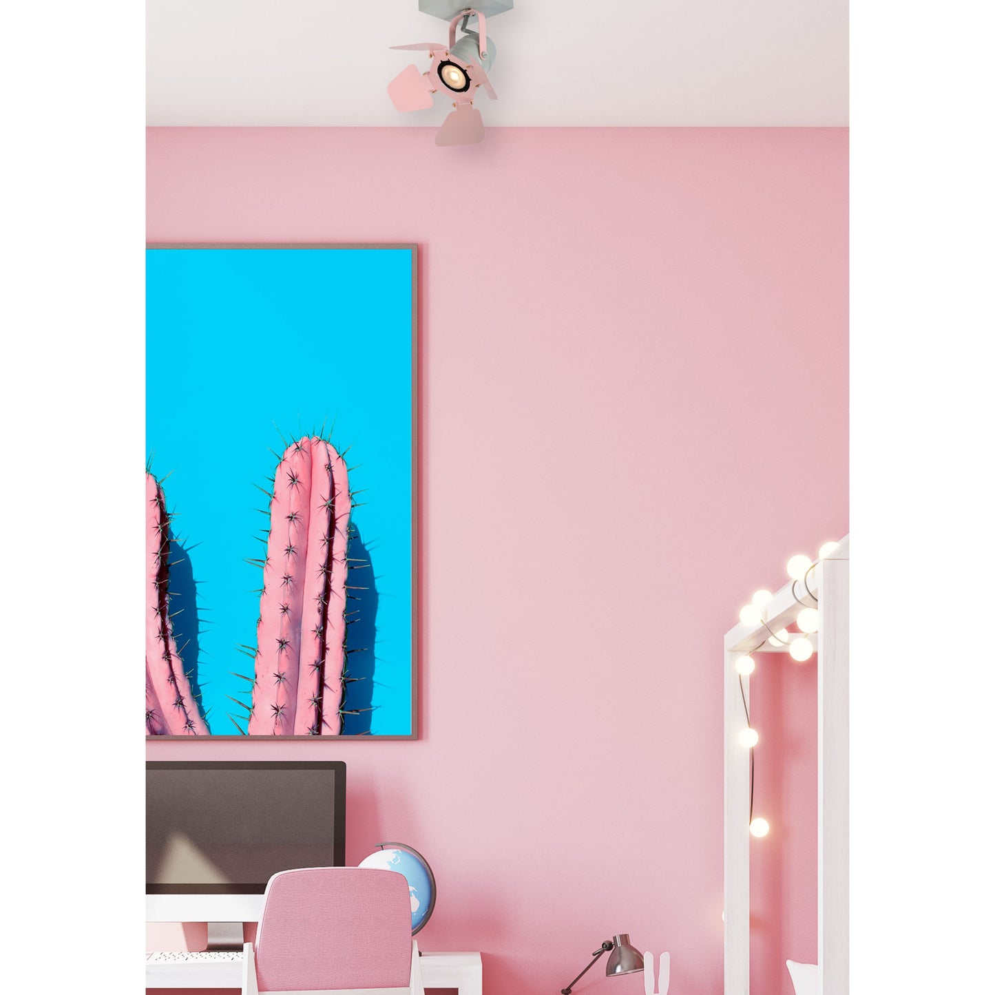 Lucide PICTO - Ceiling spotlight Children - 1xGU10 - Pink