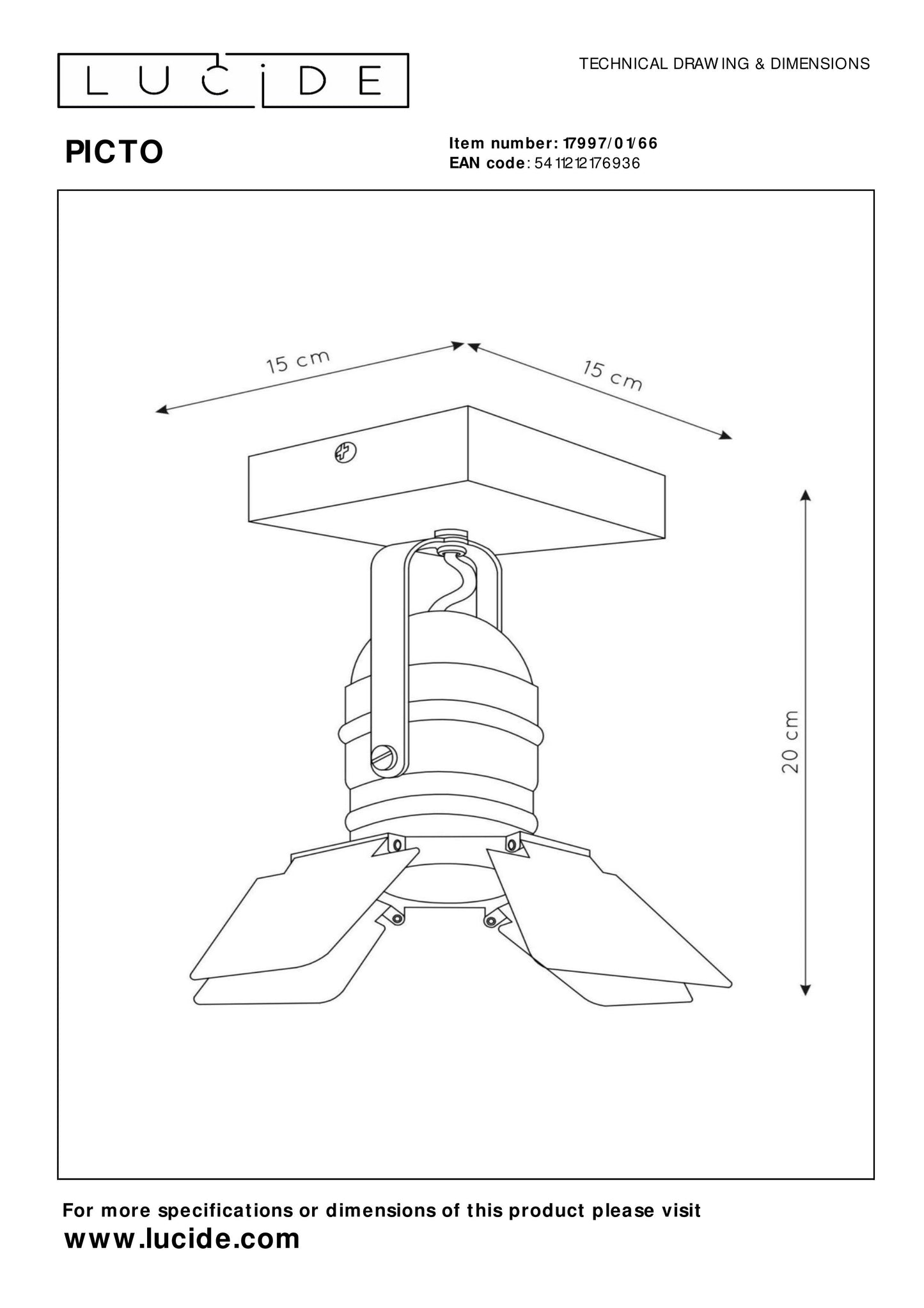 Lucide PICTO - Ceiling spotlight Children - 1xGU10 - Pink